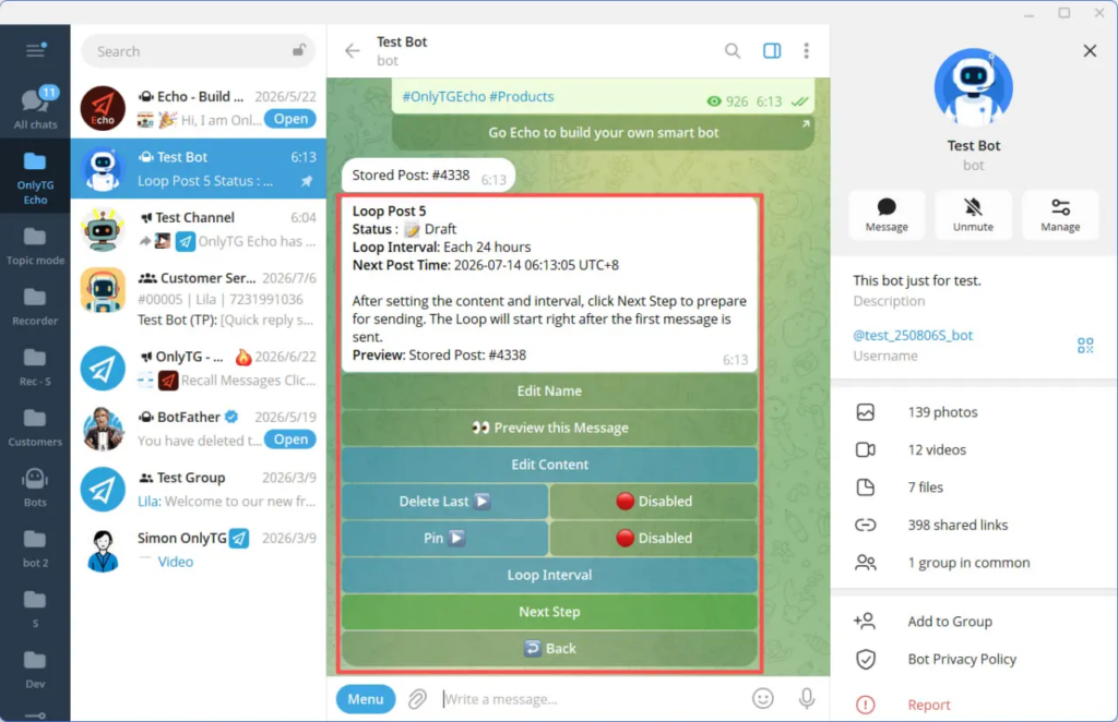 loop existing post to group