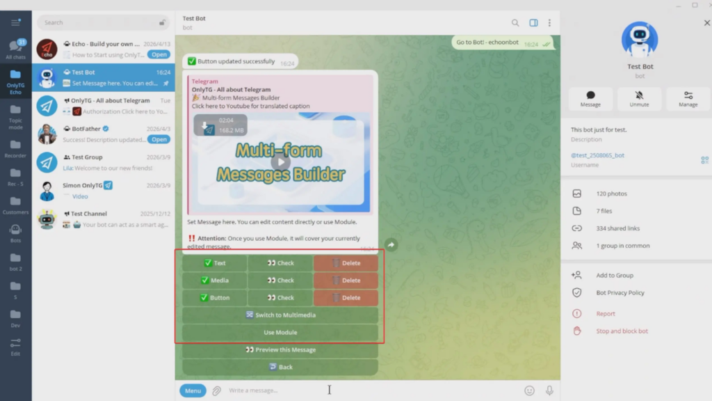 Dynamic Start Message
