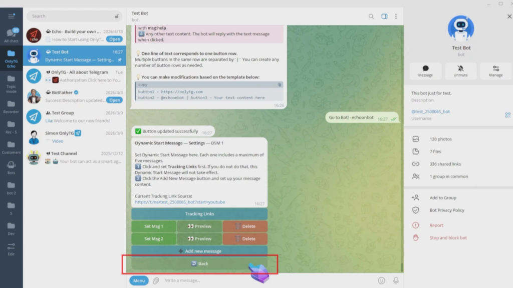 Dynamic Start Message