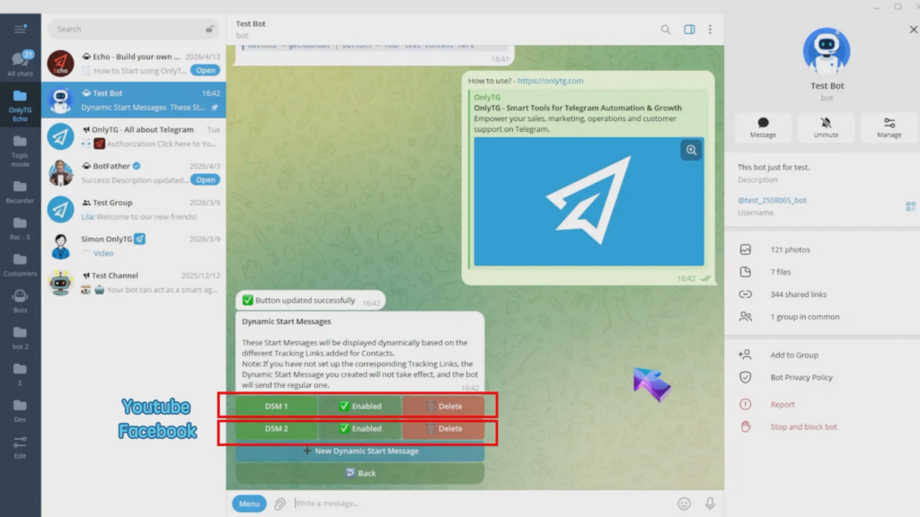 Dynamic Start Message