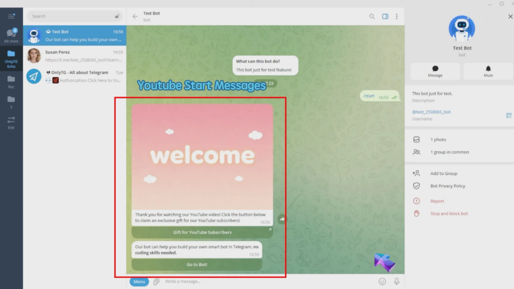 Dynamic Start Message