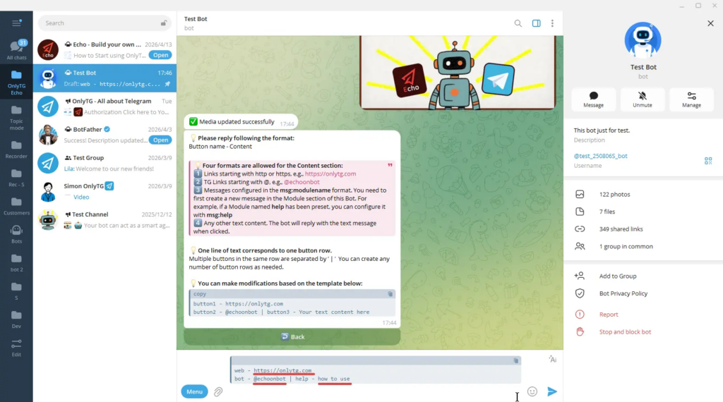 Multi-form Messages Builder