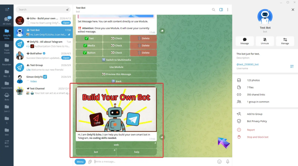 Multi-form Messages Builder