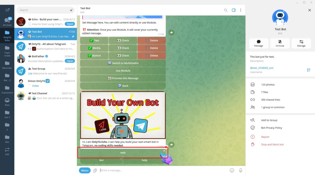 Multi-form Messages Builder