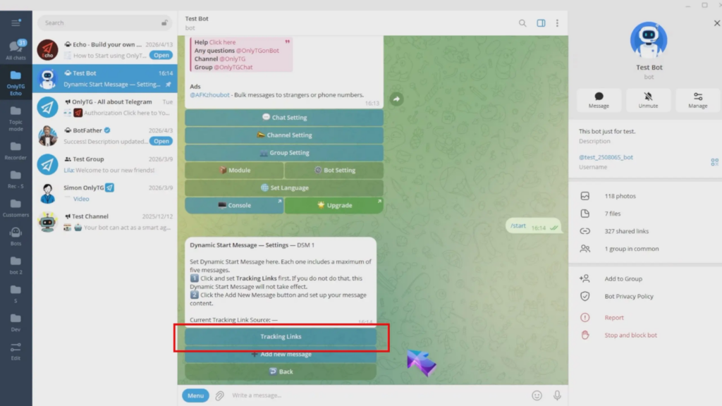 Dynamic Start Message