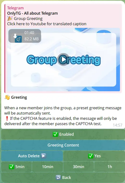Greeting Message
