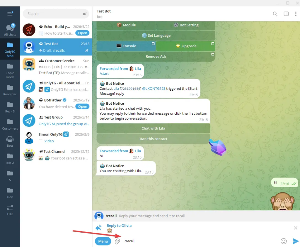Recall Messages