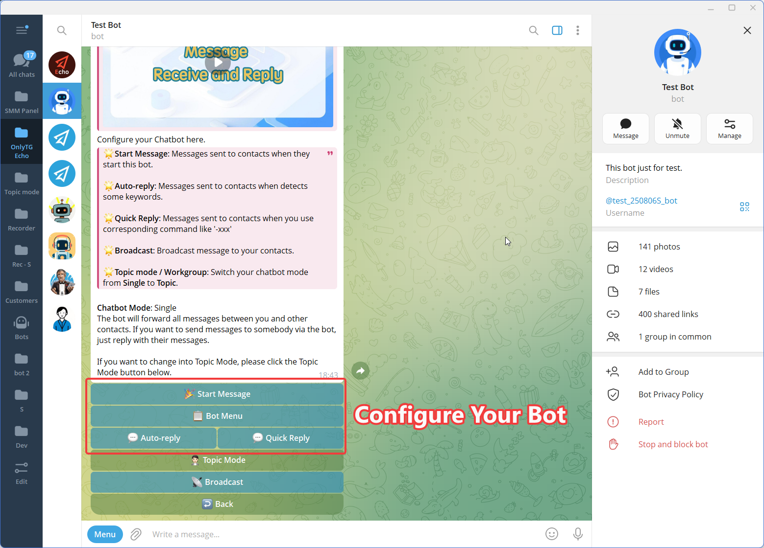 Button in Telegram Bot